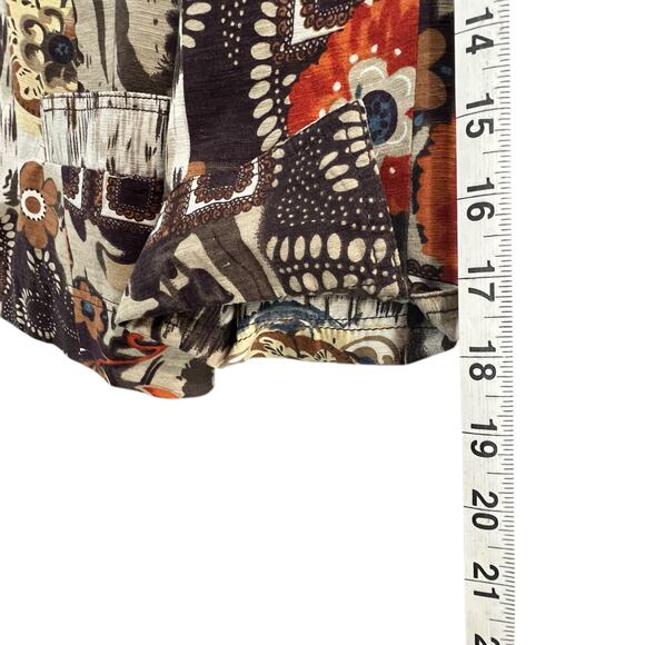 Birch Hill Vintage Blazer Jacket Womens L Brown Silk Blend 3/4 Boho Art To Wear - Picture 12 of 15